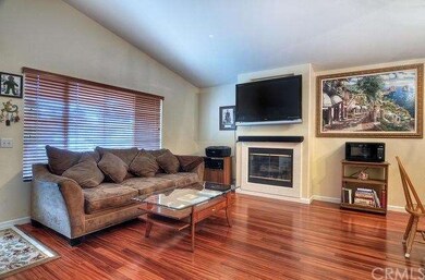 Cozy family room with gas fireplace is perfect for