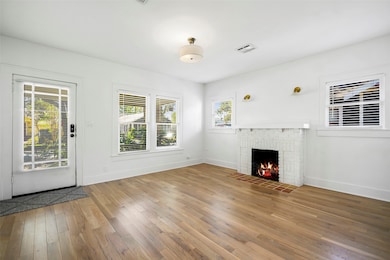Formal living room with fireplace