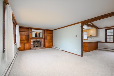 Living room open to kitchen/dining