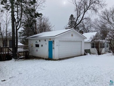 View of snow covered garage