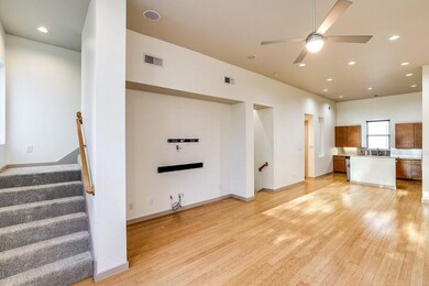 Unfurnished living room featuring light wood-type 