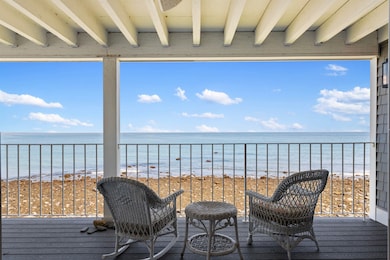 Spectacular private deck overlooks the ocean