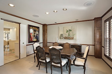 Photo shows dining room table and chairs which wil