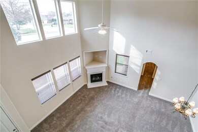 Nice view from loft to downstairs area. Door way l