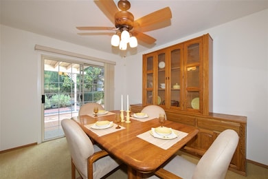 Spacious dining room with built in hutch