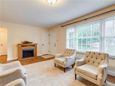 Living room with fireplace