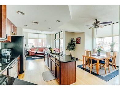 Kitchen, Eat-in area and living room.  All hardwoo