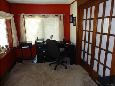 The den is used as a home office too! And through 