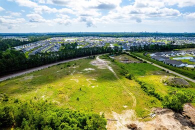 Aerial view of residential area