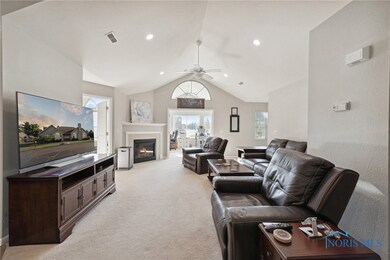LIVING ROOM WITH HIGH CEILINGS AND NEW LIGHTING