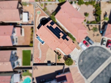 Aerial perspective of suburban area