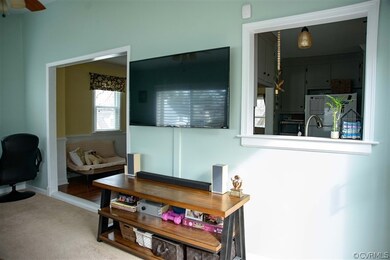 Living room featuring carpet flooring, sink, and c