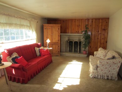 The spacious Living Room has a beautiful gas firep