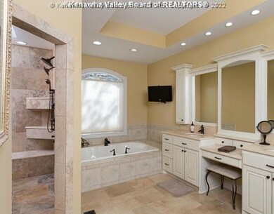 Master Bath/Spa. Travertine Tile