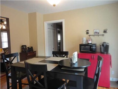 View of the dining area, which has sliders to the 