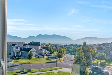 View of mountain backdrop with nearby suburban area