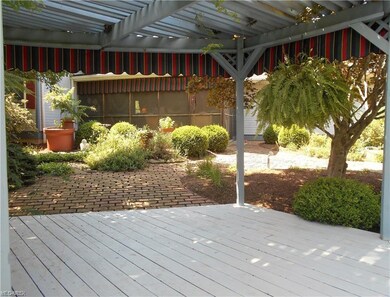 View of the screened in porch from the back covere