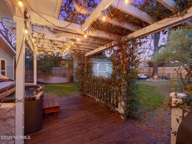 Patio at night