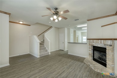 Living room is open to the kitchen