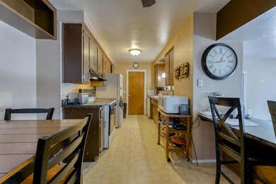 refrigerator included, open kitchen
