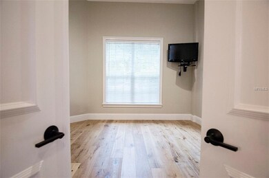 The first-floor office is situated between the foy