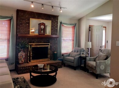 Formal Living Room with Brick-gas Fireplace