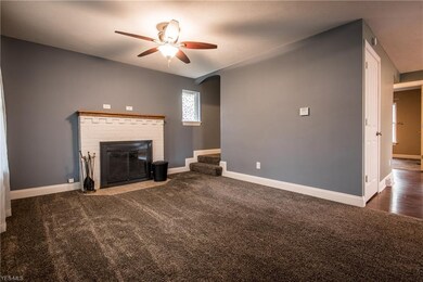 Living room with fireplace