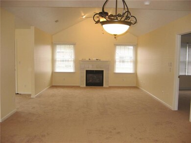 LIVING ROOM WITH VAULTED CEILINGS, GAS FIREPLACE, 