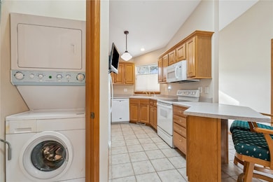 1st floor laundry and kitchen area