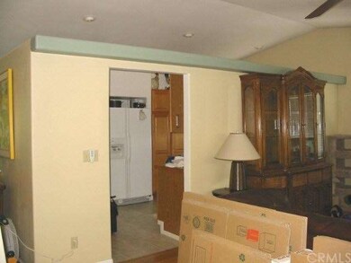 Doorway from living room into kitchen