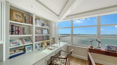 Bird's-eye view of the bridge to the beaches.
