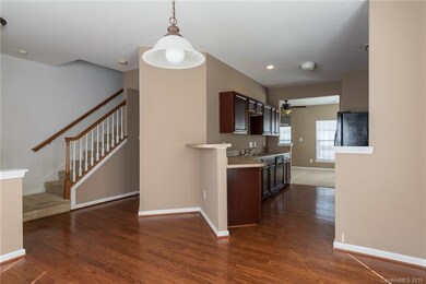 View of kitchen from dining area