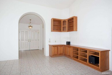 Family Room with built in TV cabinets