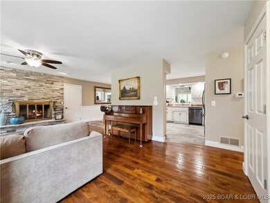 View from front door and into kitchen area