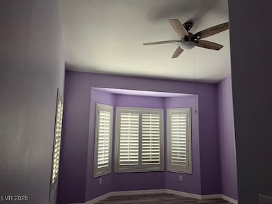 Mstr bdrm  ceiling fan  wood floors V c walk in cl