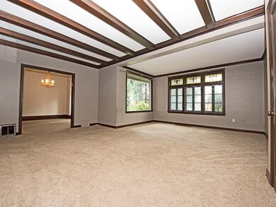 The view into the dining room from the living room
