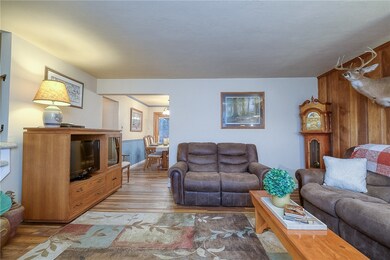 Living room with large bay window