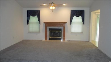 Gas logs in fireplace have a turn-on switch.