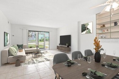 Virtually staged living area