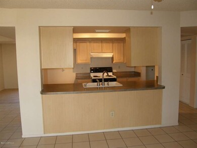 kitchen seen from family room