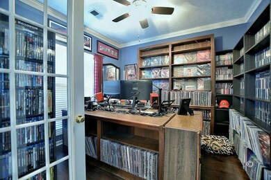 Office with French doors