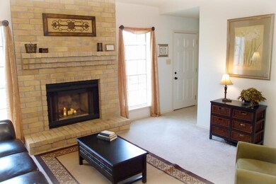 Wood burning fireplace.