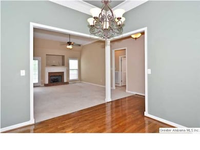 Dining room opens to kitchen and living room