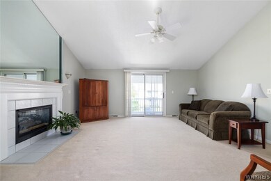 LIVING ROOM WITH GAS FIREPLACE/VAULTED CEILING