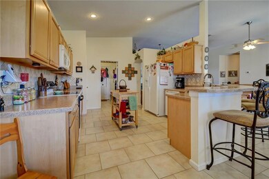 View from breakfast area into kitchen