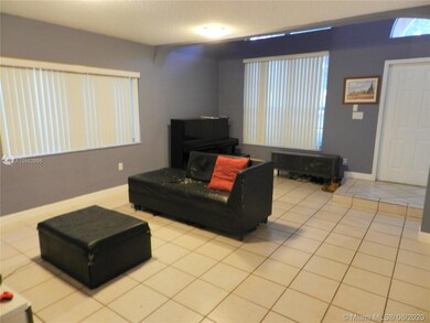 Living room with view to front door
