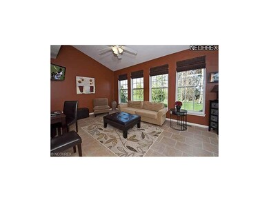 Morning Room with vaulted ceiling overlooking priv