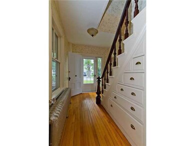 Hallway. Front hall entry with...