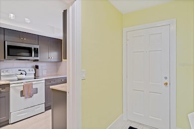 Front door and kitchen entryway
