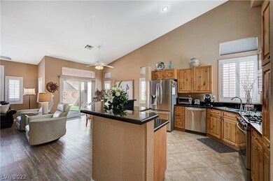 OPEN KITCHEN W/ VAULTED CEILINGS, S/S APPLIANCES,